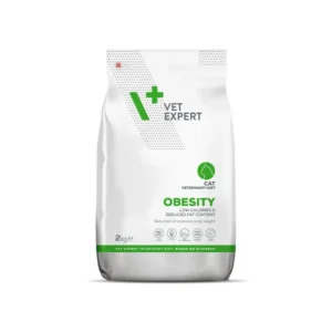 Vet Expert V+ Obesity Cat Dry Food 2kg - Science-Backed Weight Loss for Adult Cats